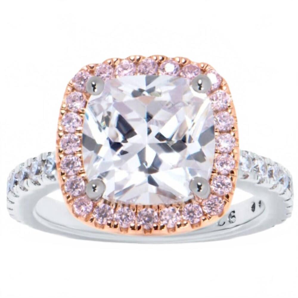 NEW STARLETTE women's ginger engagement ring in silver